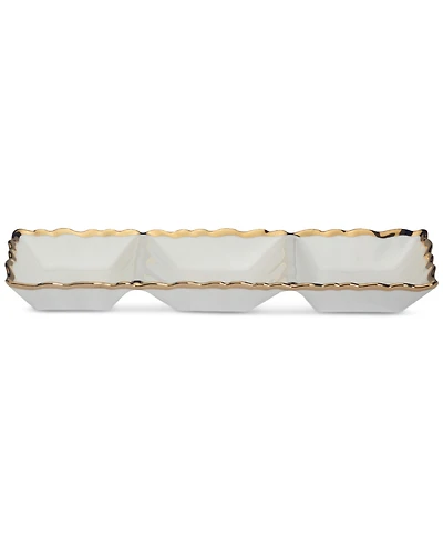 Certified International Regency 3-Section Porcelain Tray