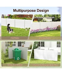 Outdoor Privacy Fence Screen with 5 Ground Stakes for Garden Yard Patio