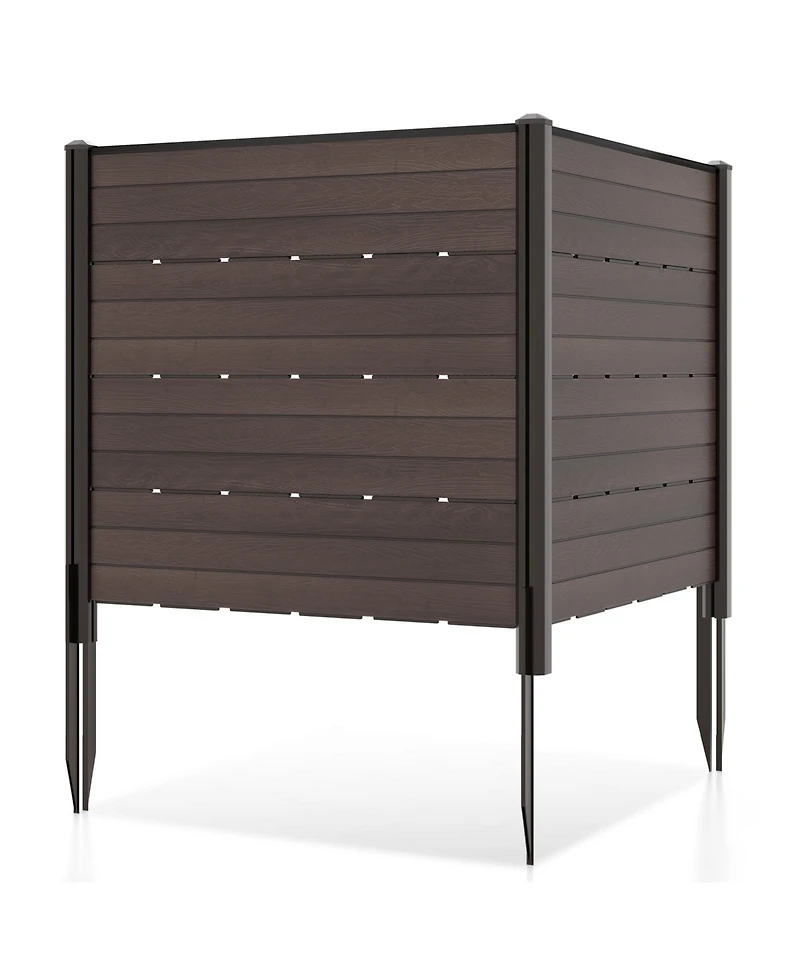 Outdoor Privacy Fence Screen with 5 Ground Stakes for Garden Yard Patio