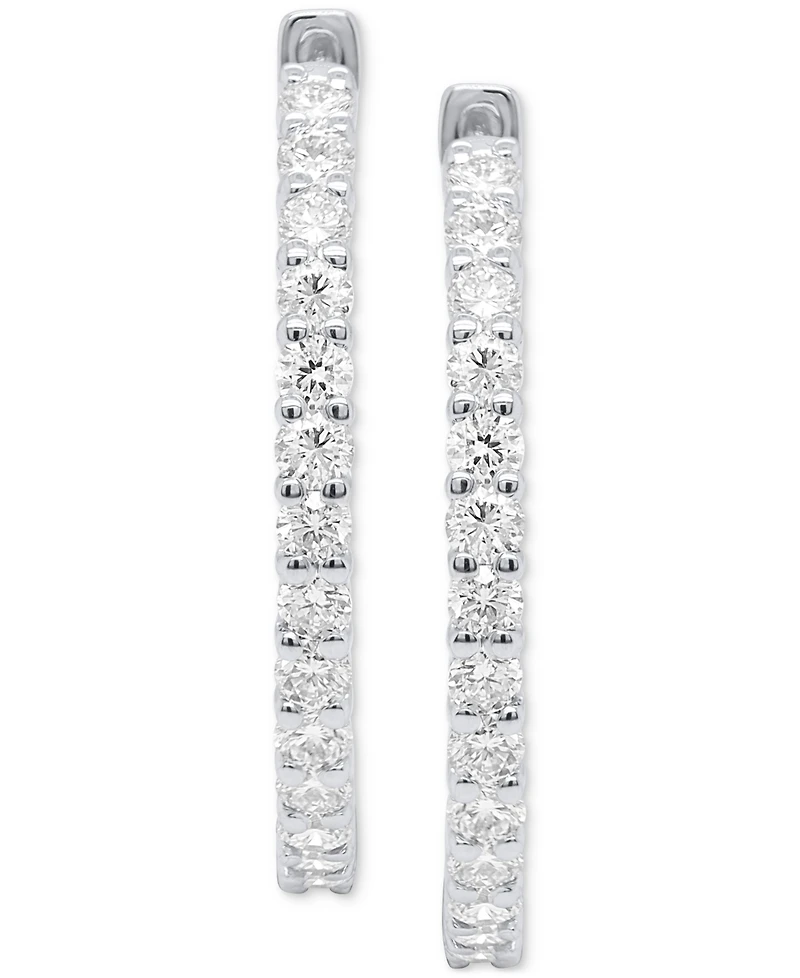 Forever Grown Diamonds Lab Grown Diamond Hoop Earrings (2 ct. t.w.) in Sterling Silver or 14K Gold-Plated Sterling Silver