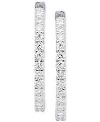Forever Grown Diamonds Lab Grown Diamond Hoop Earrings (2 ct. t.w.) in Sterling Silver or 14K Gold-Plated Sterling Silver