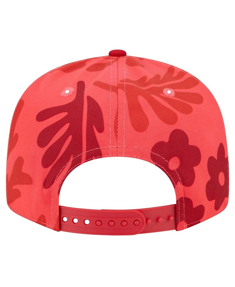 New Era Men's Scarlet San Francisco 49ers Leafy 9FIFTY Snapback Hat