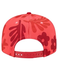 New Era Men's Scarlet San Francisco 49ers Leafy 9FIFTY Snapback Hat