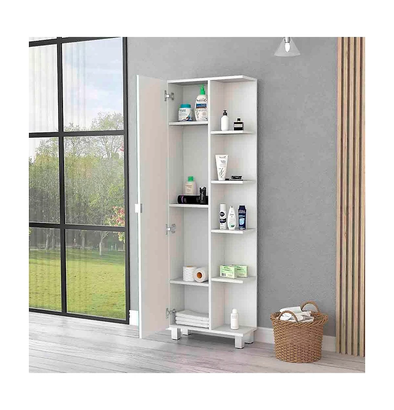 Fm Furniture Los Angeles Linen Cabinet with mirror