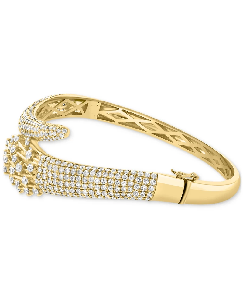 Effy Diamond Pave Flared Bangle Bracelet (4-1/8 ct. t.w.) in 14k Gold