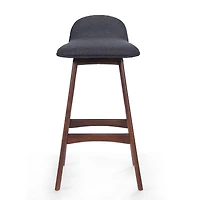 Streamdale Mid-Century Modern Upholstered Barstools (Set Of 2)