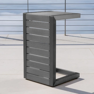 Streamdale Modern C-Shaped Patio Table Grey