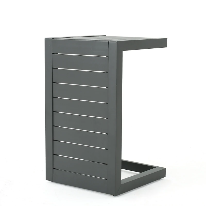 Streamdale Modern C-Shaped Patio Table Grey