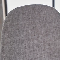 Streamdale Modern Fabric & Metal Dining Chair With Wood Finish