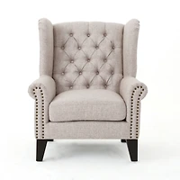 Streamdale Antique-Style Tufted Accent Chair With Decorative Trim