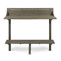 Simplie Fun Acacia Wood Balcony Bar Table, Gray