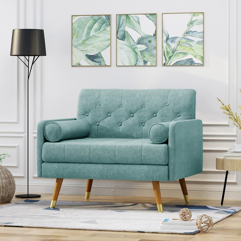 Streamdale Mid-Century Modern Club Chair With Button Tufted Accents