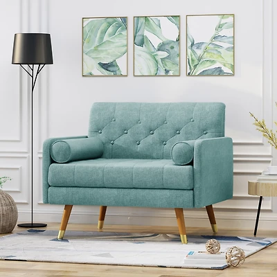 Streamdale Mid-Century Modern Club Chair With Button Tufted Accents