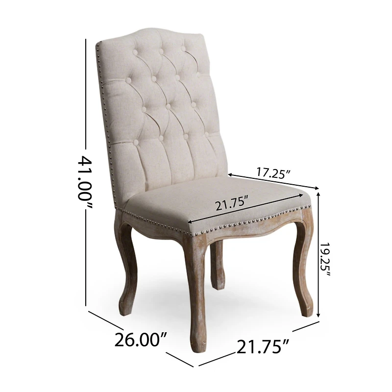 Simplie Fun Luxurious Button-Tufted Dining Chair With Cabriole Legs