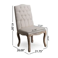 Simplie Fun Luxurious Button-Tufted Dining Chair With Cabriole Legs