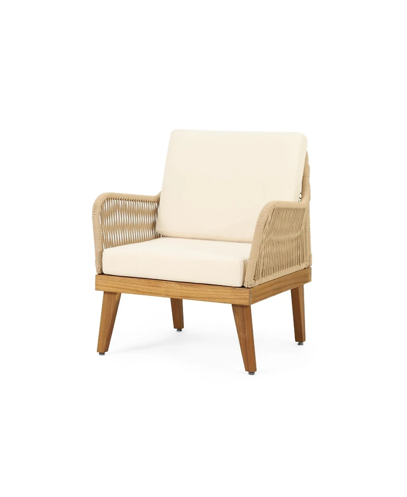 Streamdale Annisa Acacia Wood Rope Weave Club Chair