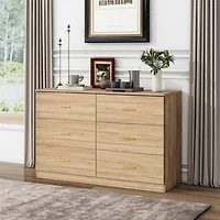 Streamdale Classic 6-Drawer Dresser Ample Storage, Modern Style