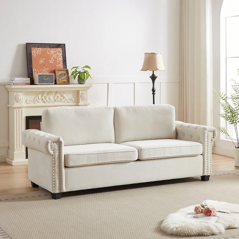 Streamdale 83.8" Convertible Sleeper Sofa Bed with Folding Mattress