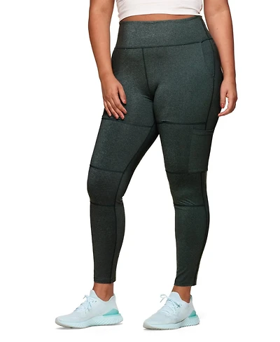 Walkpop Plus Size Haley Compression Active Legging With Multi Pocket Detail