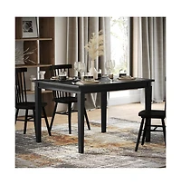 Merrick Lane Hayden Wooden Dining Table With Tapered Legs