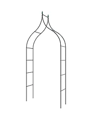 Slickblue 9.5 Feet Decorative Metal Garden Arch for Vine Rose Climbing Wedding Ceremony Party Decoration