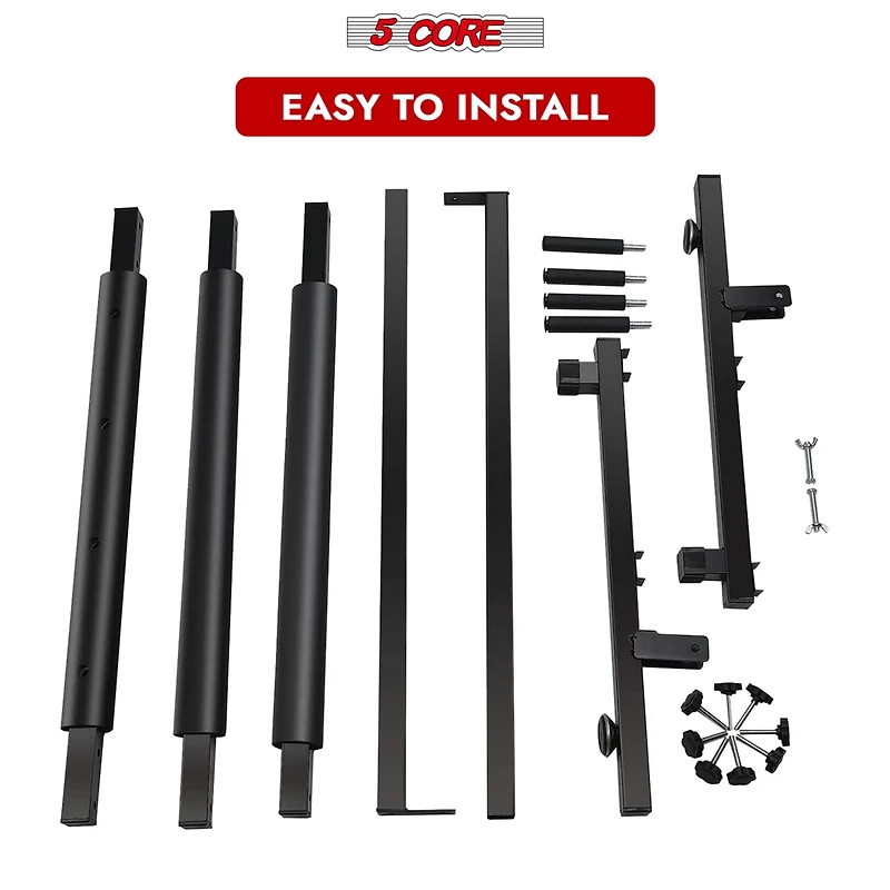 5 Core Handheld Dynamic Microphone and Tripod Metal Stand Kit w Unidirectional Vocal Wired Xlr Mic - GRack 3N1