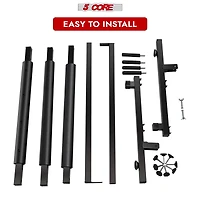 5 Core Handheld Dynamic Microphone and Tripod Metal Stand Kit w Unidirectional Vocal Wired Xlr Mic - GRack 3N1
