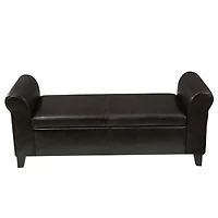 Streamdale Upholstered Storage Bench With Rolled Arms