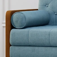 Streamdale Mid-Century Modern Club Chair With Bolster Pillows