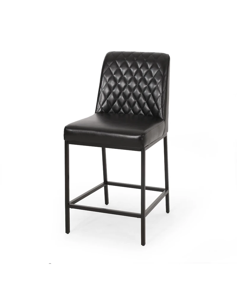 Streamdale Contemporary Diamond-Stitched Upholstered Counter Stool