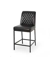 Streamdale Contemporary Diamond-Stitched Upholstered Counter Stool