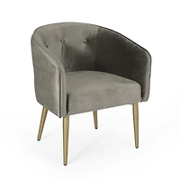 Streamdale Modern Glam Velvet Dining Chair With Button Tufting