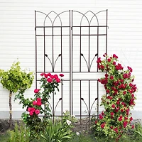 Streamdale 2 Pack 71" Rustproof Metal Garden Trellises for Climbing Plants