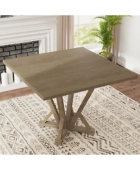 Streamdale Square Farmhouse Counter Table, 45" Rustic Grayish Brown