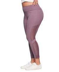 Adore Me Plus Size Cali Active 7/8 Legging With Striped Mesh