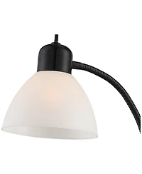 360 Lighting Bingham Modern Torchiere Floor Lamp with Side Lights 71 1/2" Tall Black Metal White Shade for Living Room Reading Bedroom Office Hou