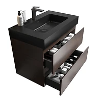 30" Rosewood Vanity w/ Sink & Storage