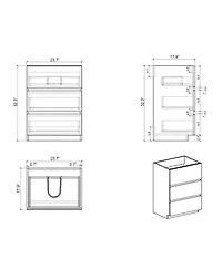 Streamdale 24" Modern Vanity Elegance, Storage, Silence