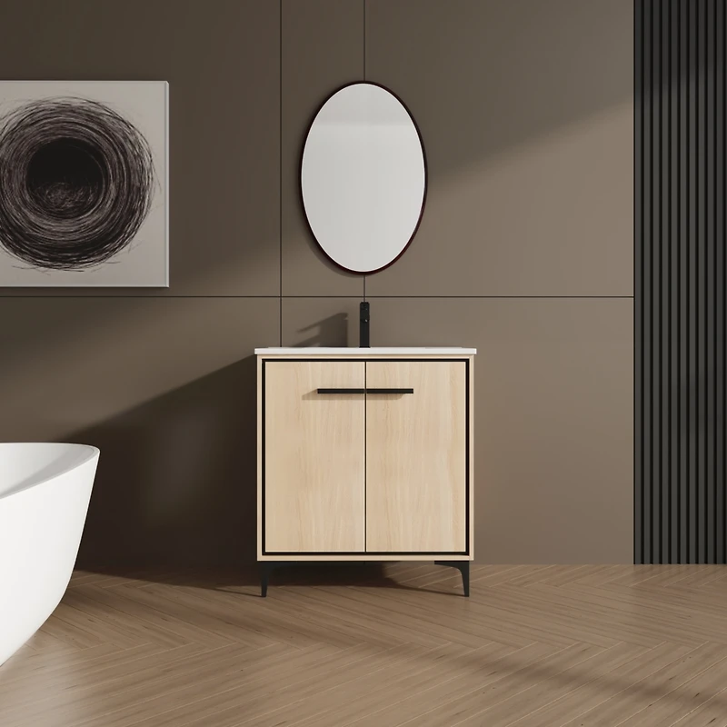 Streamdale 30" Bathroom Vanity with Storage Cabinet, Engineered Wood