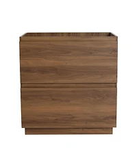 Streamdale Modern 30" Bathroom Vanity with Single Sink, Double Drawer, Brown