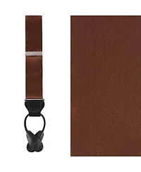 Trafalgar Men's Dutton Solid Color Silk Button End Suspenders
