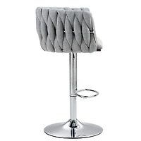 Streamdale 360 Swivel Bar Stools with Woven Back & Footrest (Set Of 2)