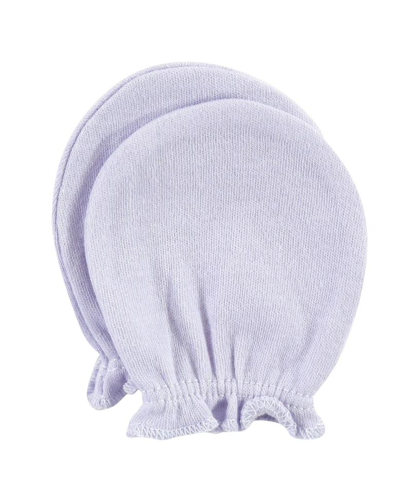 Hudson Baby Girls Cotton Scratch Mittens, Enchanted Forest, 0-6 Months
