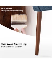 Hulala Home Melisa Dining Chair with Solid Wooden Legs,Set of 2