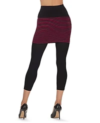 MeMoi Women's Racha Stripe Skirted Leggings