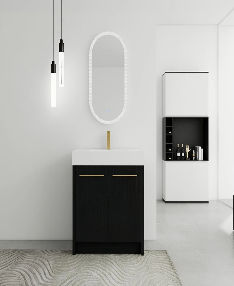 Streamdale 30" Freestanding Vanity with Resin Sink & Soft-Close Door