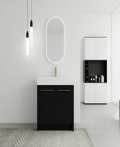 Streamdale 30" Freestanding Vanity with Resin Sink & Soft-Close Door