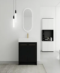 Streamdale 30" Freestanding Vanity with Resin Sink & Soft-Close Door