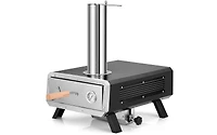 Slickblue Outdoor Pizza Oven Portable Wood Pellet Pizza Stove with 12 Inch Round Rotatable Pizza Stone