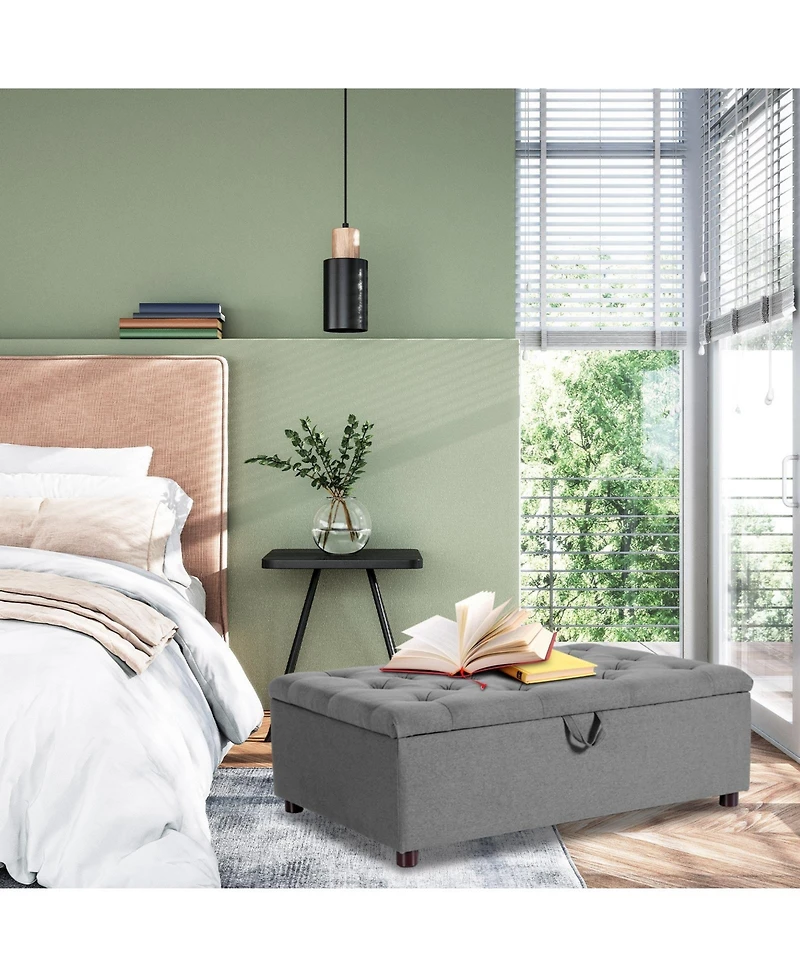Folding Ottoman Sleeper Bed with Mattress Convenient Guest and Office Nap Solution